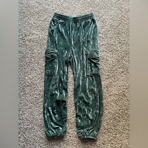Urban Outfitters Forest Green Velour Joggers